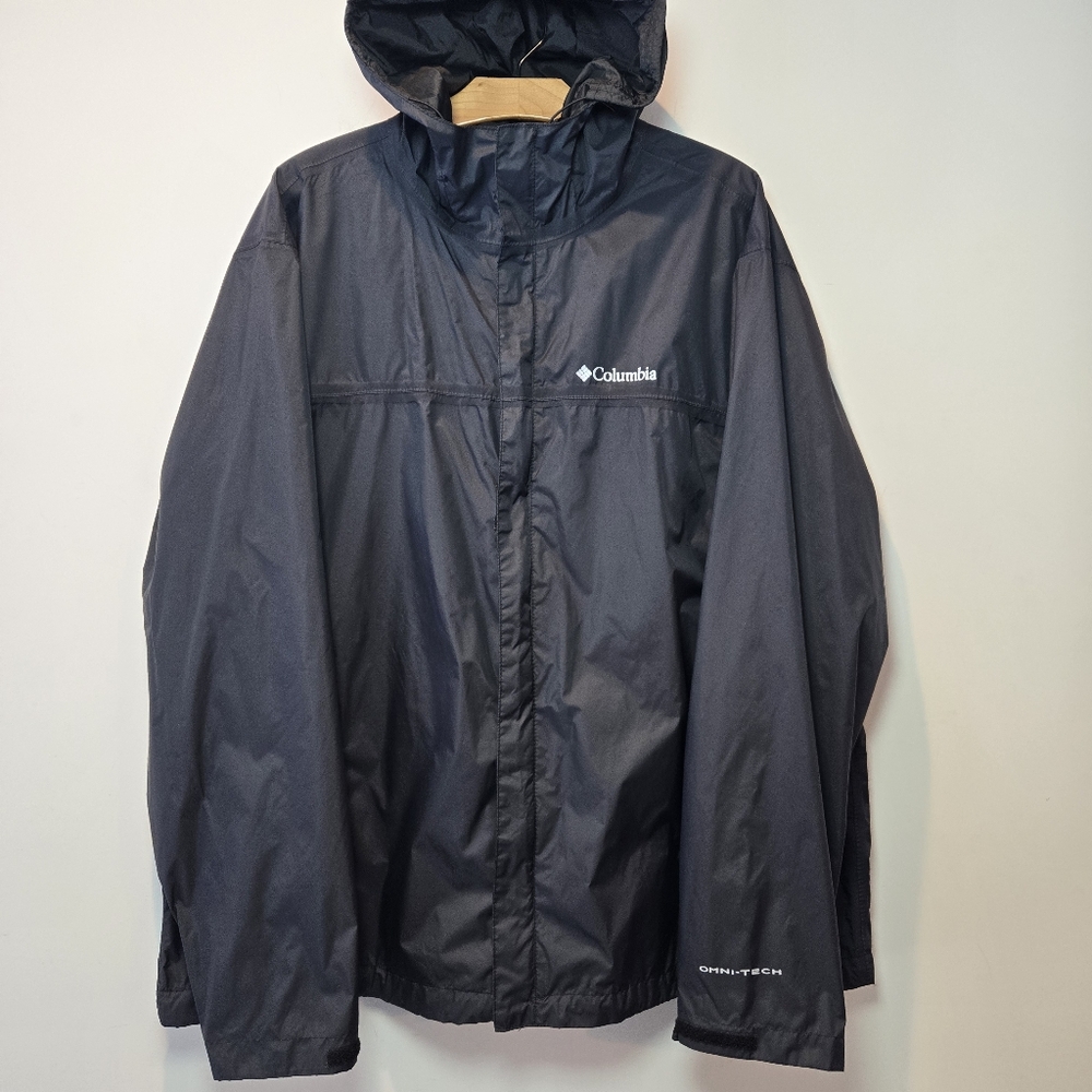 Columbia Watertight Jacket Men's XXL Hooded Windbreaker Navy